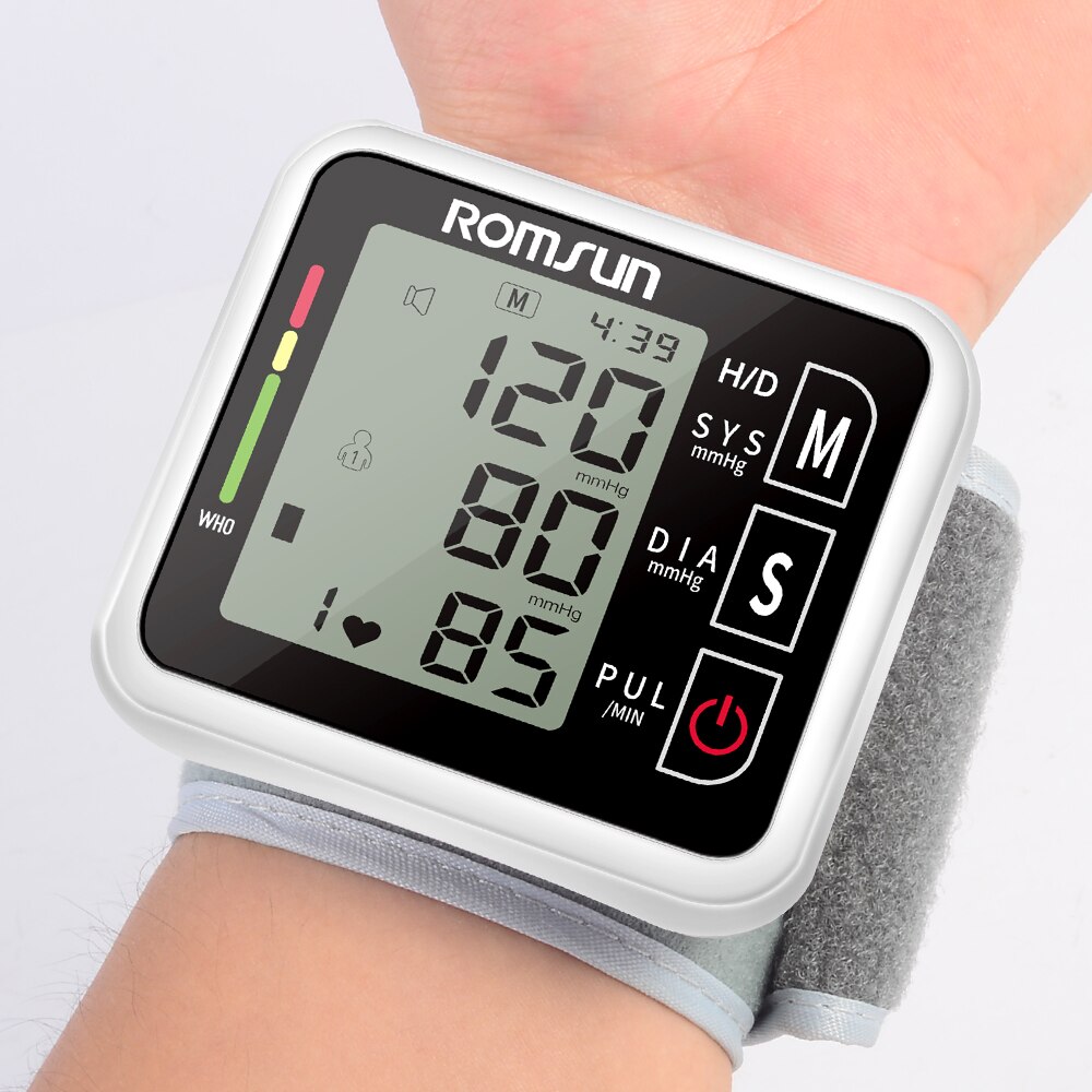 Handgelenk Blutdruckmessgerät Blut Presure Meter Monitor Herz Bewertung Impuls Tragbare Automatische Elektronische Digita Tonometer BP Monitor
