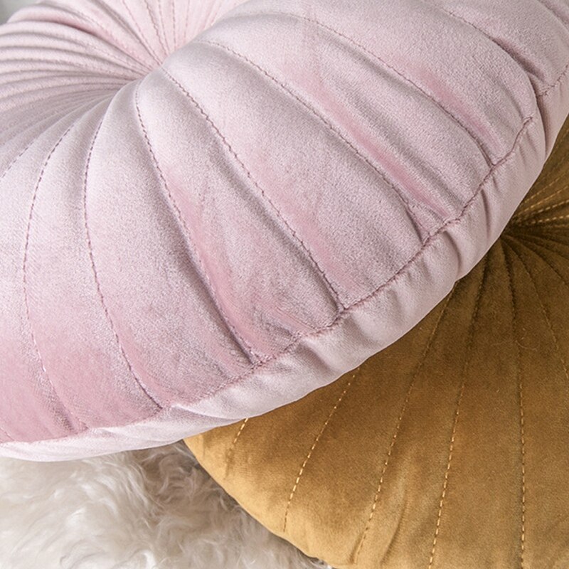 Gelb nordisch Stil Kürbis bilden Kissen Dekorative Sitz Kissen Kreative Runde Samt Werfen Kissen Kissen