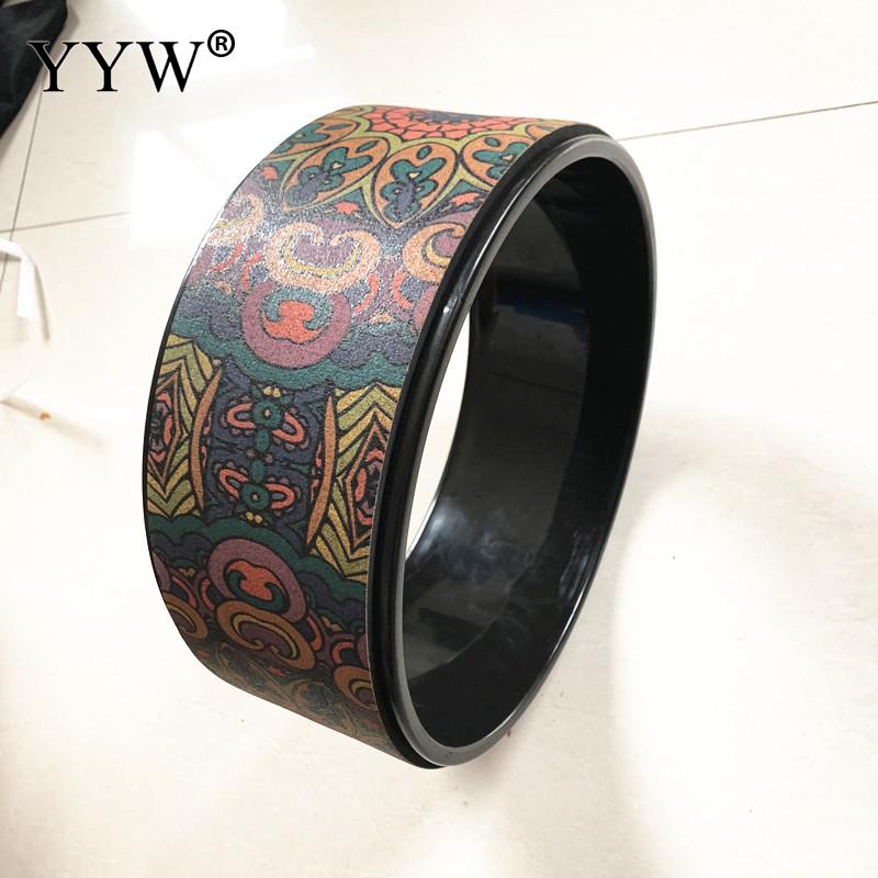 Yoga Rad Zurück Rolle Jahrgang aufbringen Yoga zwitschern Ring Fitness Rolle Pilates Schwarz Kreis Ausbildung Werkzeug Taille bilden Yoga Pilatus