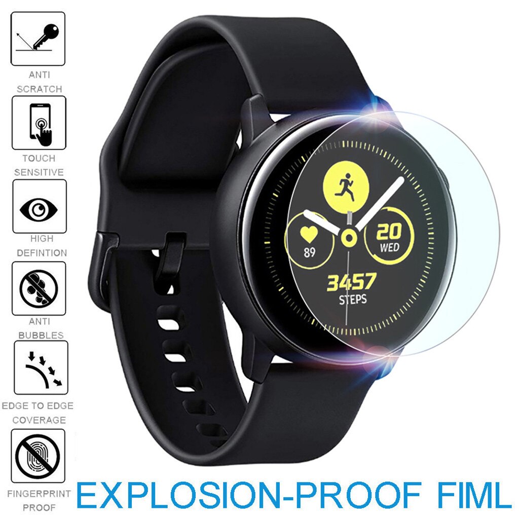 2Stck Haustier Explosion-nachweisen Film Für Samsung Galaxis Uhr Aktive 42mm Bildschirm Schutz Film blasiert Freies Anti-kratzen Einfach Installieren