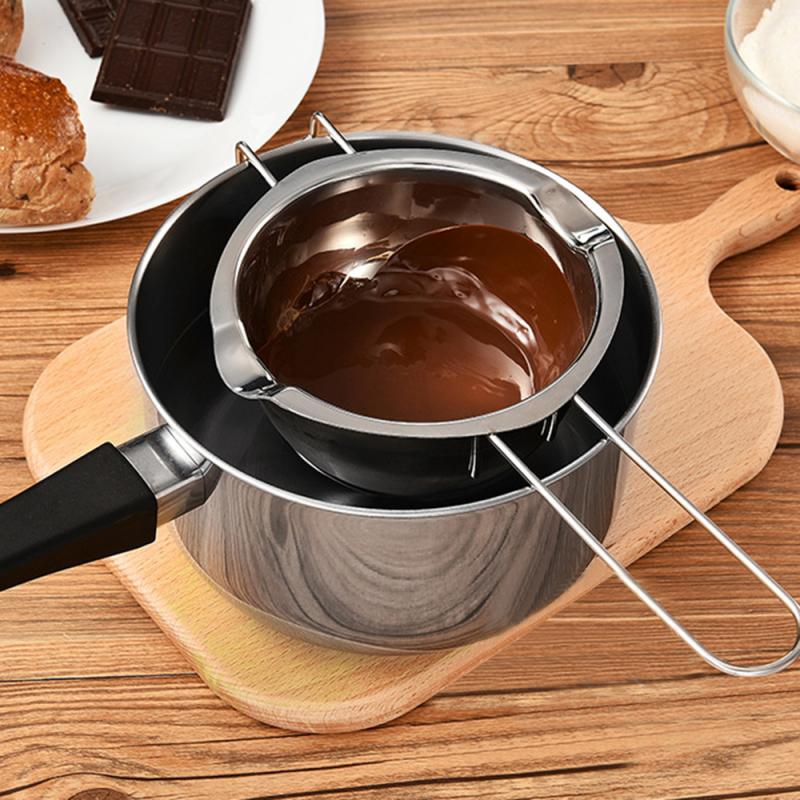Schmelzen Topf Butter Käse Schmelzen Schüssel 304 Edelstahl Schokolade Wasser-Beweis Heizung Schmelz Pfanne Backform Fondue Töpfe