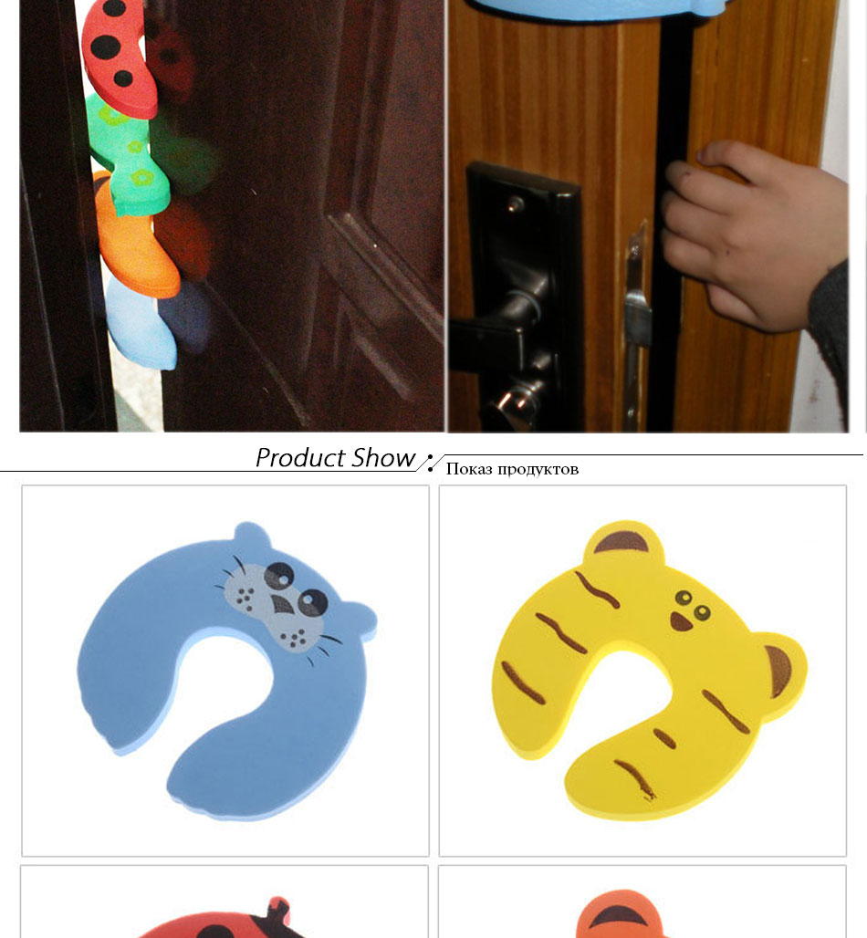 5 Stck/Karikatur Art Sicherheit Tür Karte Datei Umweltschutz Materialien Baby tür Anti-Ordner Hand Sicherheit tür karte