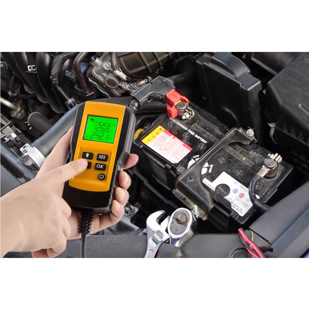 Digitale Batterie Tester für 12V Automobil Auto Batterie zuletzt Prüfung und Analyzer mit LCD Anzeige und LED-anzeige
