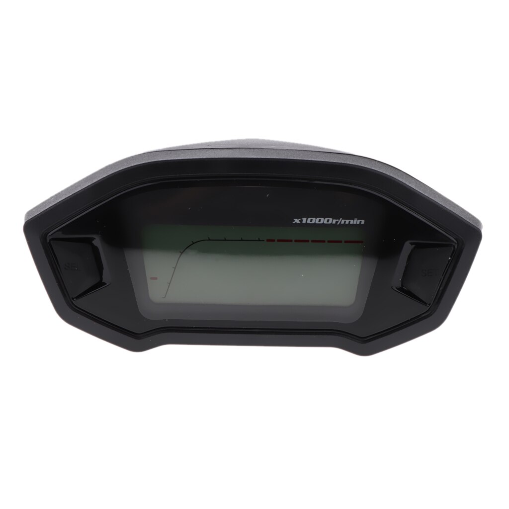 14000 RPM Universal- Motorrad Digital LCD km/h MPH Lcd-Computer-geschwindigkeitsmesser-grüNe Tachometer Tacho Messgerät mit 7 Farben Hintergrundbeleuchtung