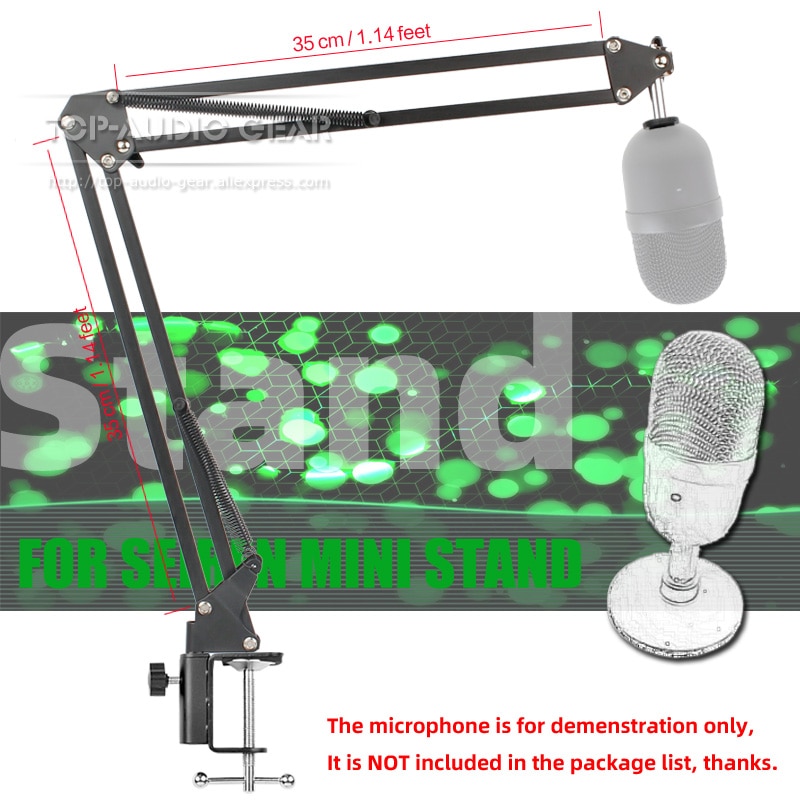 Schreibtisch Suspension Ausleger Schere Mic Tisch Klemme Boom Arm Für Razer Seiren Mini Mikrofon Stehen Schreibtisch oben Halfter Halterung