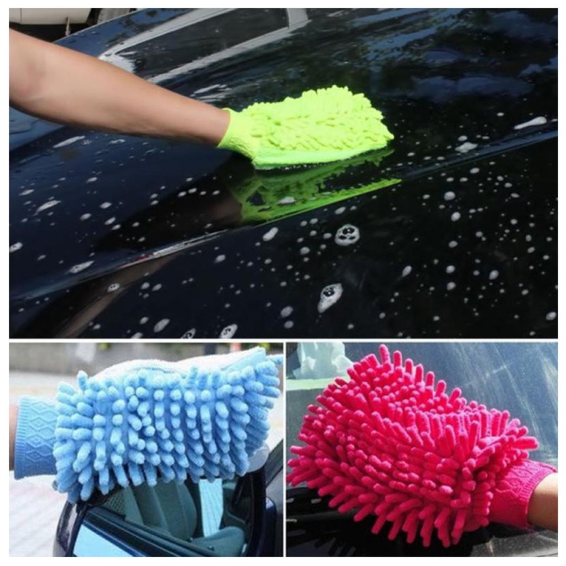 1Stck Mikrofaser Auto Reinigung Handschuh Auto Pflege Waschen Tuch Handschuh Haushalts Weichen Auto Fahrzeug Saubere Tuch Handschuh Auto Zubehör