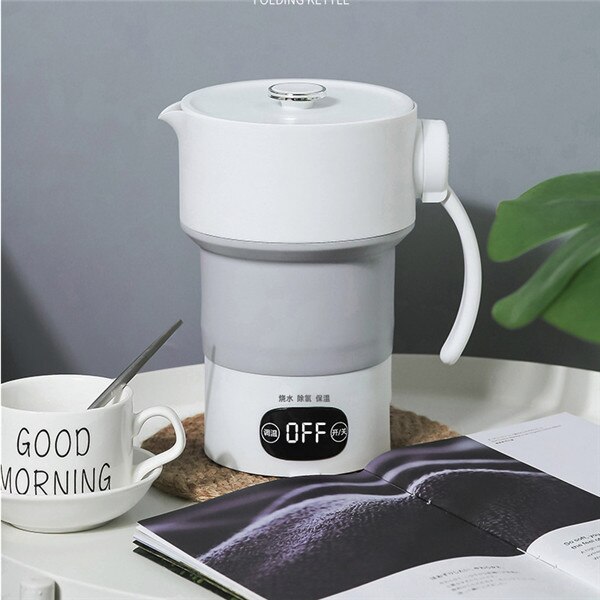 Neue 110 V-240 V Faltbare Wasserkocher Druck Reisen Wasser Wasserkocher Lebensmittel Klasse Silikon Isolierung Wasserkocher Einstellbar