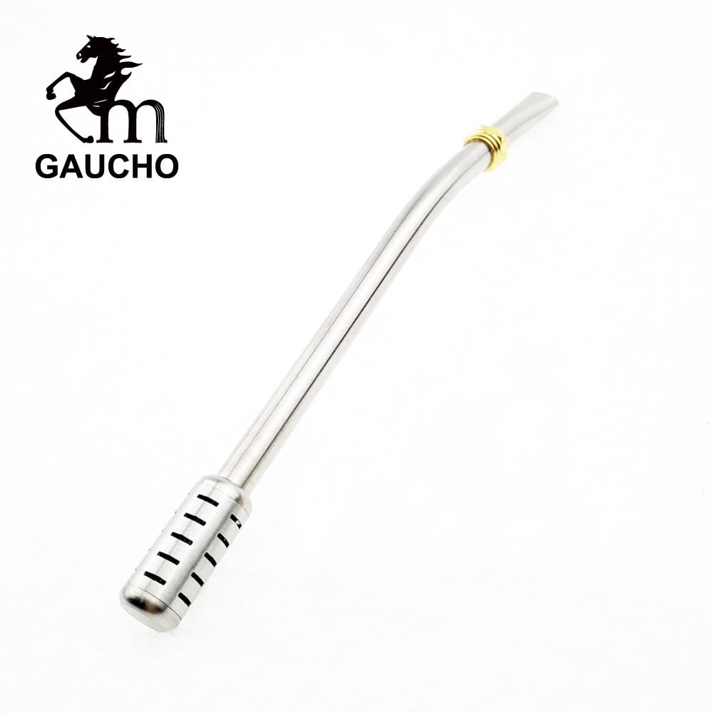 1 Teil/los Gaucho Yerba Kamerad Trinken Stroh Edelstahl 16,5 CM Gebogene Mit Doppel Bombilla Filter Heiße Verkäufe