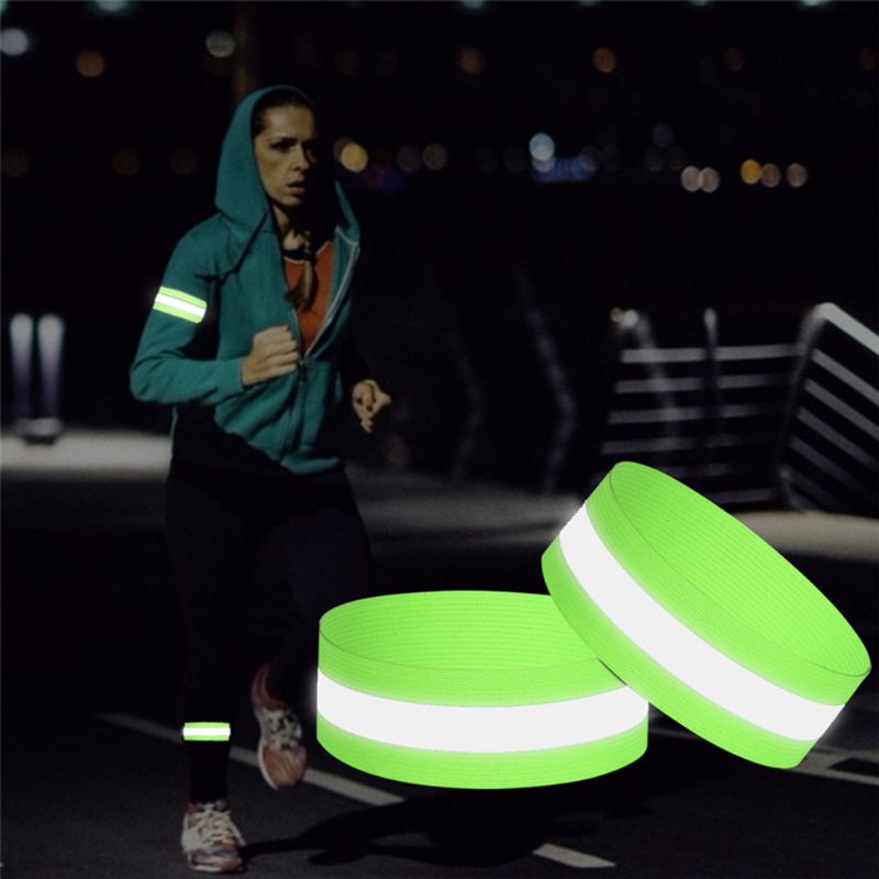 Nacht Lauf Reiten Warnung Reflektierende Sicherheits Gurte Radfahren Gamaschen Gürtel G99D