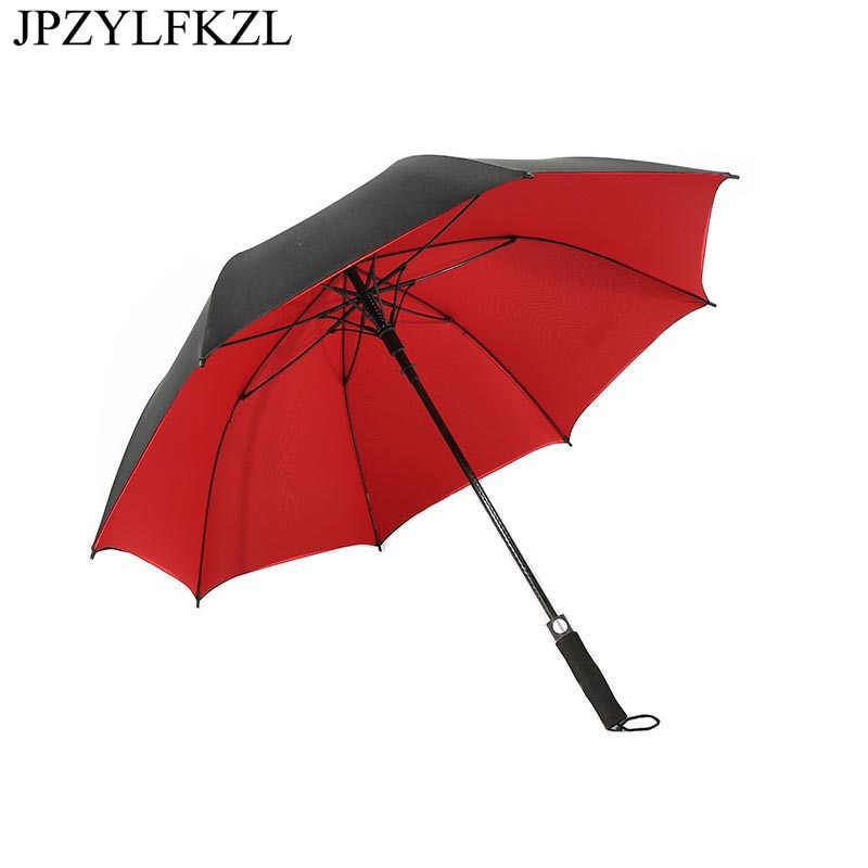 Golf Regenschirm Männer Starke Winddicht halb Automatische Lange Griff Regen Regenschirm Große Mann und frauen Geschäft Regenschirme Männer