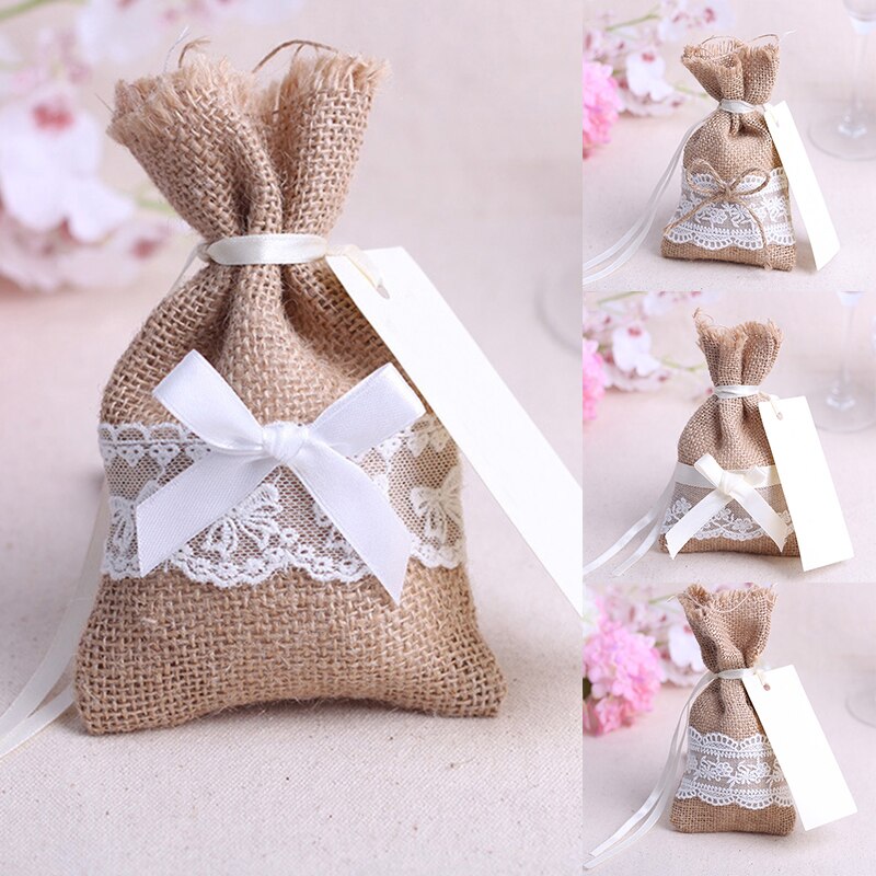 Verdicken Stoff Beutel Taschen Bettwäsche Kordelzug Hochzeit Armbinde Süßigkeiten Beutel Schmuck Verpackung Taschen