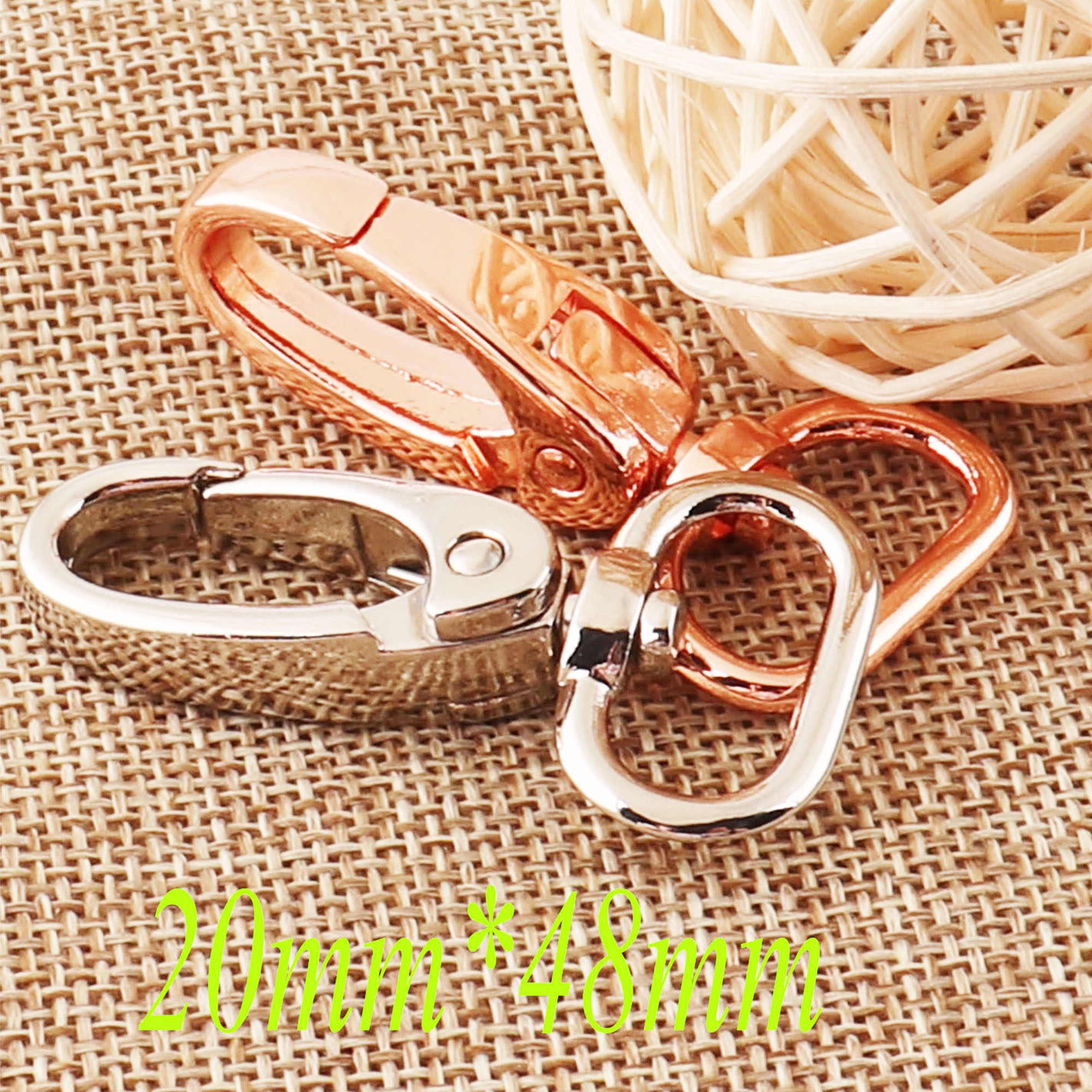 20 stücke Rose Gold/Silber Hummer schwenken Verschlüsse Haken Krallen Stecker schnappen Schnalle Tor Tasche Geldbörse Haken Handtasche schnappen geldbörse Haken