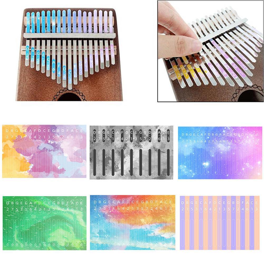 Aufkleber Schlagzeug Teile Zubehör Für Lerner Musical daumen klavier Daumen Kalimba Klavier-Klang Bausatz 17-Tonne Instrument Stock A8U0