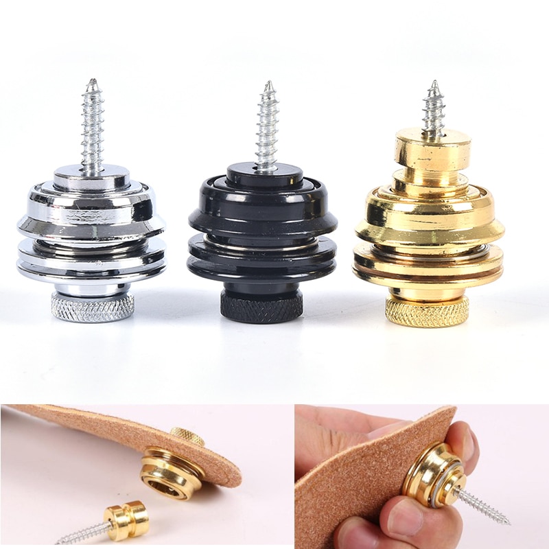 1Stck Gitarre/Bass Gurt sperren Gurt sperren Straplock Geschmack Silber/Gold/Schwarz Gitarre Teile Zubehör Neue