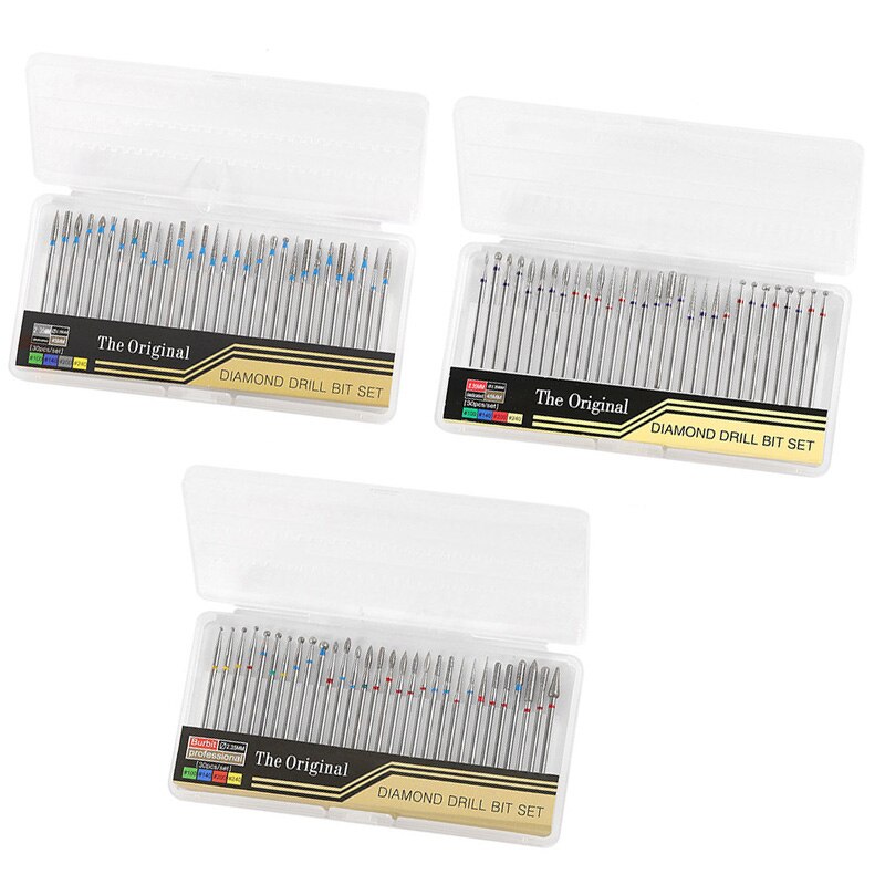 30Stck Fräser Diamant Nagel Bohrer Bits rotierend Nagel Bohrer Maschine Zubehör Manikübetreffend Pedikübetreffend Gel Entferner Nagel Dateien Werkzeug