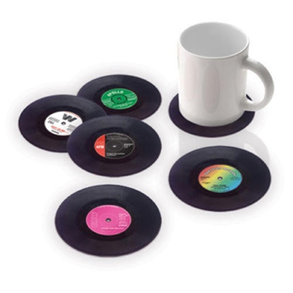 retro CD Antislip Silikon Trinken Untersetzer Pad Tasse Kaffee matt Tischset