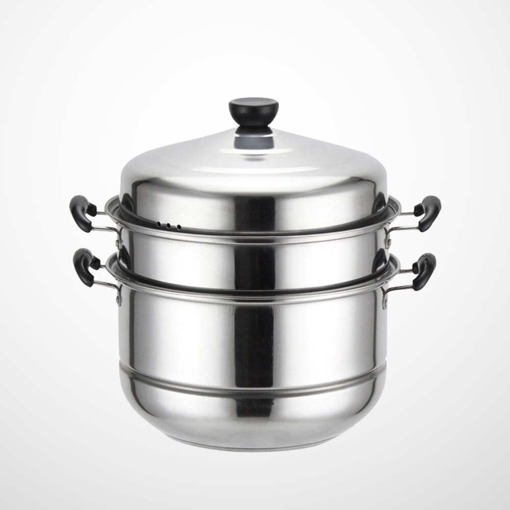 Edelstahl Drei-schicht Dicke Dampfer Multifunktions Suppe Dampf Topf Universal- Kochen Töpfe für Induktion Herde Gasherd (28