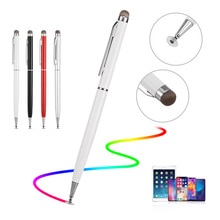 2in1 Metall Haken Stift Stift Für Smartphone Tablette Dicke Dünne Zeichnung Kapazitive Bleistift Universal- Android Handy, Mobiltelefon Bildschirm berühren-Stifte