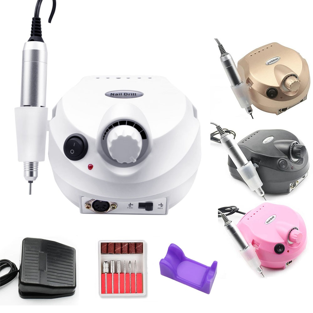 35000RPM Elektrische Nagel bohrer Maschine Manikübetreffend einstellen für Pedikübetreffend Nagel Datei Werkzeug Nagel Kunst Bohren Manikübetreffend Pedikübetreffend NäGel Werkzeug Bausatz