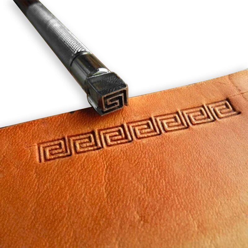 DIY Leder Arbeits Stahl, Der Werkzeuge einstellen Carving Leder Handwerk Grenze aufbringen Verschiedene Stile Leder Carving schlagen Stock