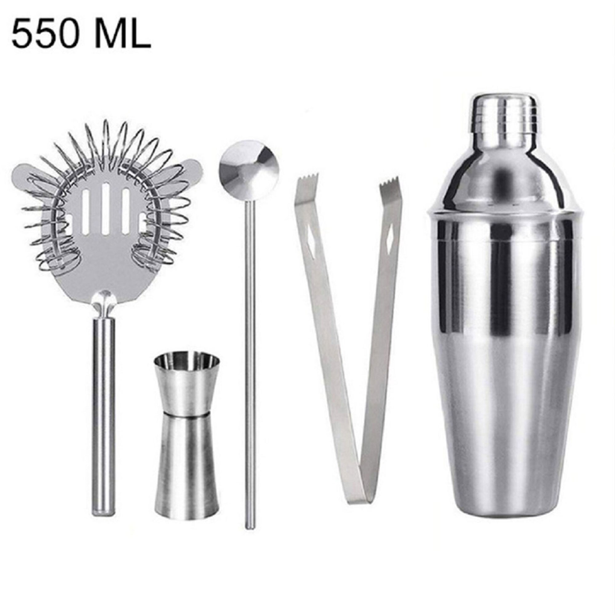 Edelstahl 550ML Cocktail Shaker einstellen Machen Töpfe Alkohol Cocktail Barmann Barware Werkzeug