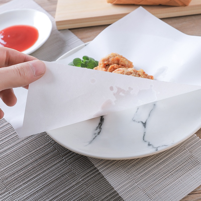 50Stck Lebensmittel Öl Absorbieren Papier Japanischen Tempura Papier Blatt Öl Öl-Absorbieren Kochen Papier Für Sandwich gebraten Lebensmittel wickeln Papiere