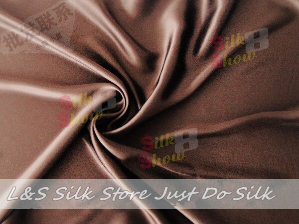 Freies /100% Maulbeere seide stoff/schlicht gefärbt/dunkel kaffee/seide kleid stoff/seide bettwäsche /schal/# LS0744-20