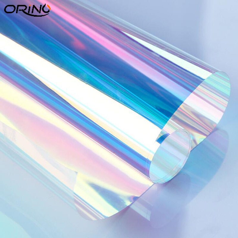 50cm x 500cm Holographische Regenbogen Fenster Film Dekoration Selbst-Klebstoff Aufkleber Fenster Farbton Für Heimat und Büro
