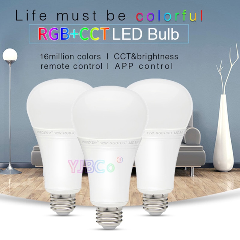 Miboxer FUT105 12W RGB + CCT LED-lampe E27 Innen lampe licht 2,4G fernbedienung smartphone APP Kontrolle für schlafzimmer wohnzimmer AC100 ~ 240V