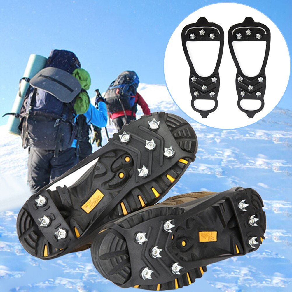 Winter draussen Anti-Schleudern Eis Klettern Schuh Spikes Eis Griffe Stollen Über Schnee Schuhe Abdeckungen Steigeisen strecken Engen Gummi Band
