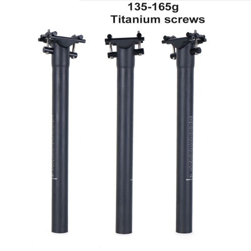 Super leicht Vollcarbon Sattelstütze Fahrrad Sattelstütze MTB Rennrad Sattelstütze 27,2 30,8 31,6*300/350/400mm 3 Karat matt Fahrradteile