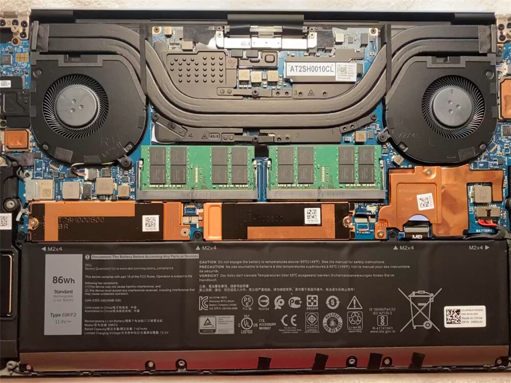 Neue Original Zweite 2280 M.2 SSD Kühlkörper Festplatte Abdeckung Halterung Für Dell XPS 15 9500 Präzision 5500 ET2SH000600 04TW9C 4TW9C