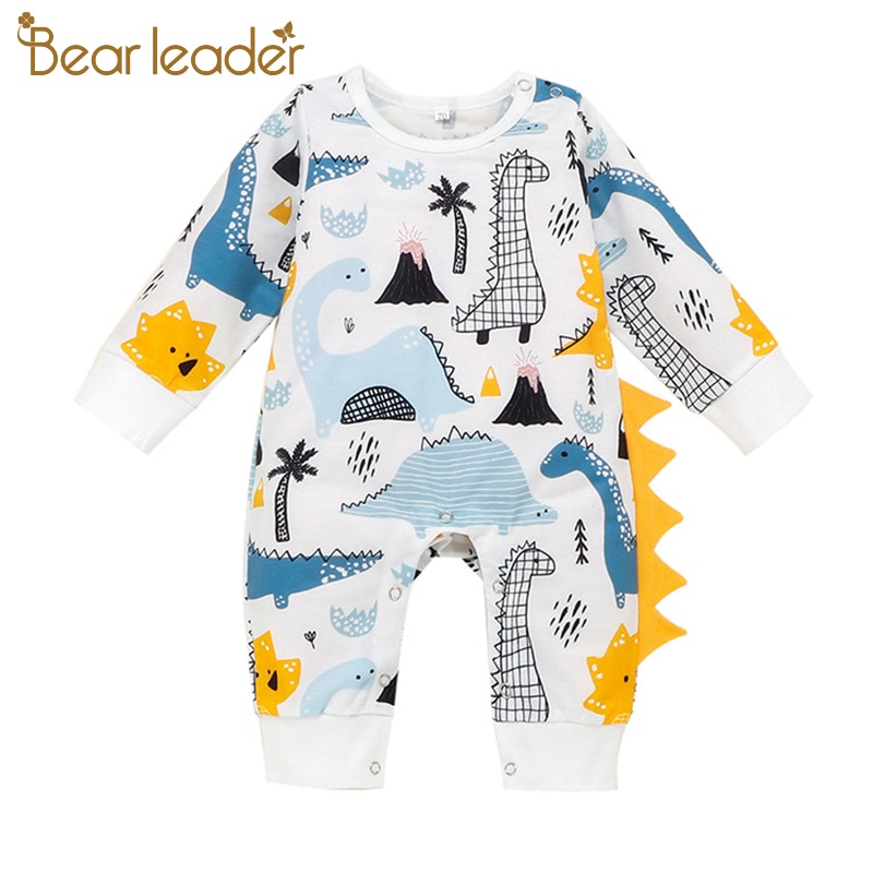 Bär Führer Kleinkind Jungen Mädchen Kleidung Baby-Karosserie lang Ärmel Gesamt Pyjama Neugeborenen Baby Kleidung Neue Dinosaurier Kleinkind Kleidung