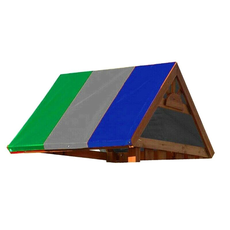 Rutsche Spielhaus Abdeckung Markisen Spielplatz Vordächer Ersatz Kind Schatten Flugzeug Wasserdicht Bunte Gestreiften 132x226cm WWO66