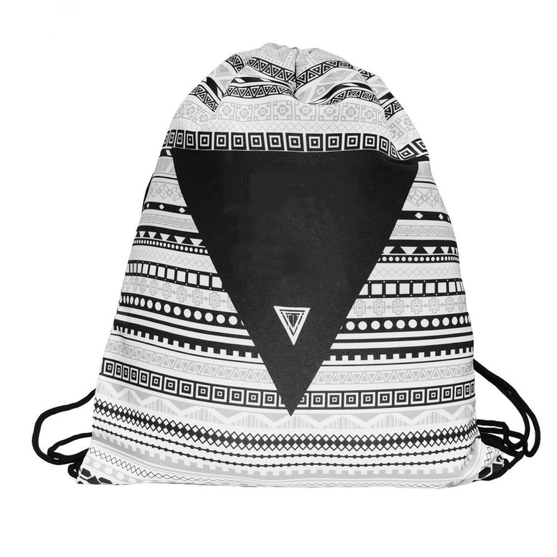 Frauen Geometrische Rucksack 3D Druck Reise Softback Frauen Kordelzug Herren Rucksäcke