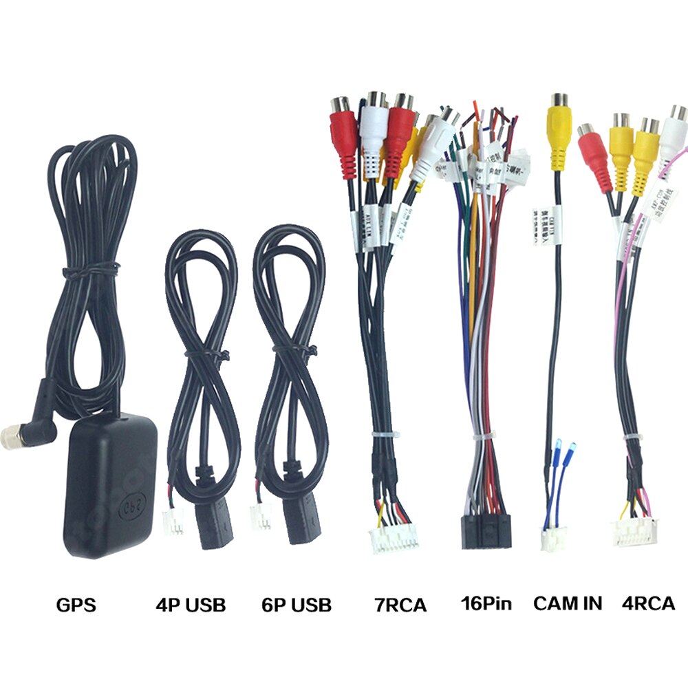 Auto Kabel Universal- Energie Kabel BT Radio GPS HD Multimedia-Spieler Umkehr Eingang Auto Kopf Einheit Stereo Kabelbaum Bausatz
