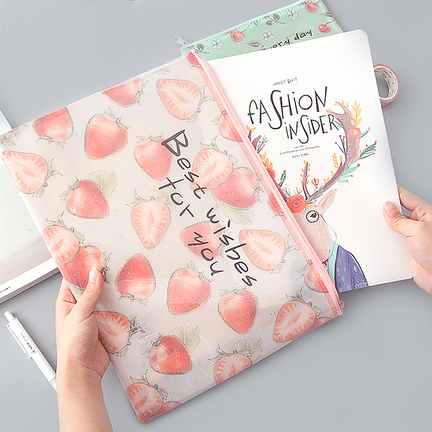 A4/A5/B6/Mini Nette Transparente Datei Tasche Reißverschluss Papier Datei Ordner Buch Bleistift Stift fallen Tasche große Kapazität Schreibwaren Lagerung Tasche