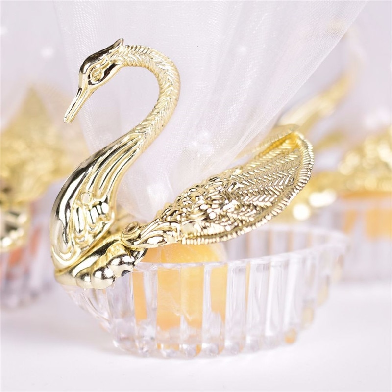 Acryl Hochzeit Favor Schwan Kasten Süssigkeit Kasten Boxen Für Hochzeit Engagement Party Geburtstag Dekoration Lieferungen