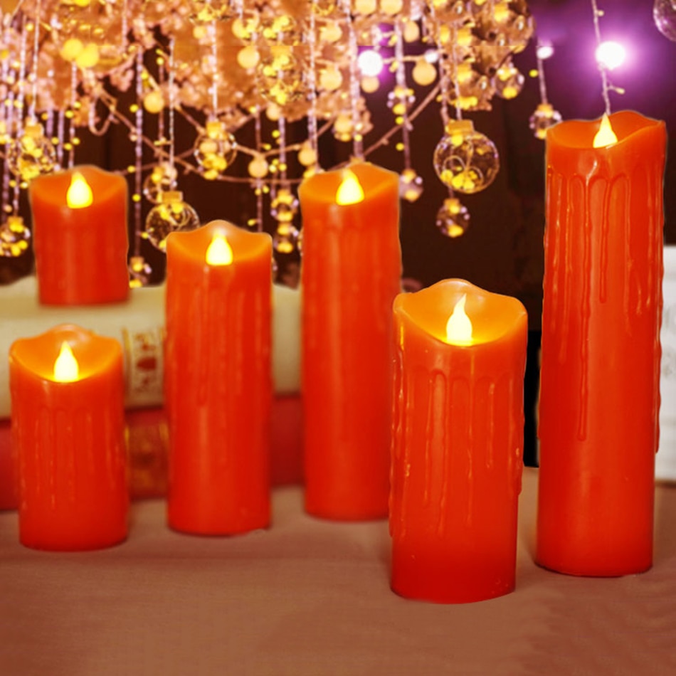 Tränen tropft LED wachs rot kerze, Flammenlose Elektronische rot kerze Dekorative, Religiöse Aktivitäzehn/Weihnachten, halloween kerzen