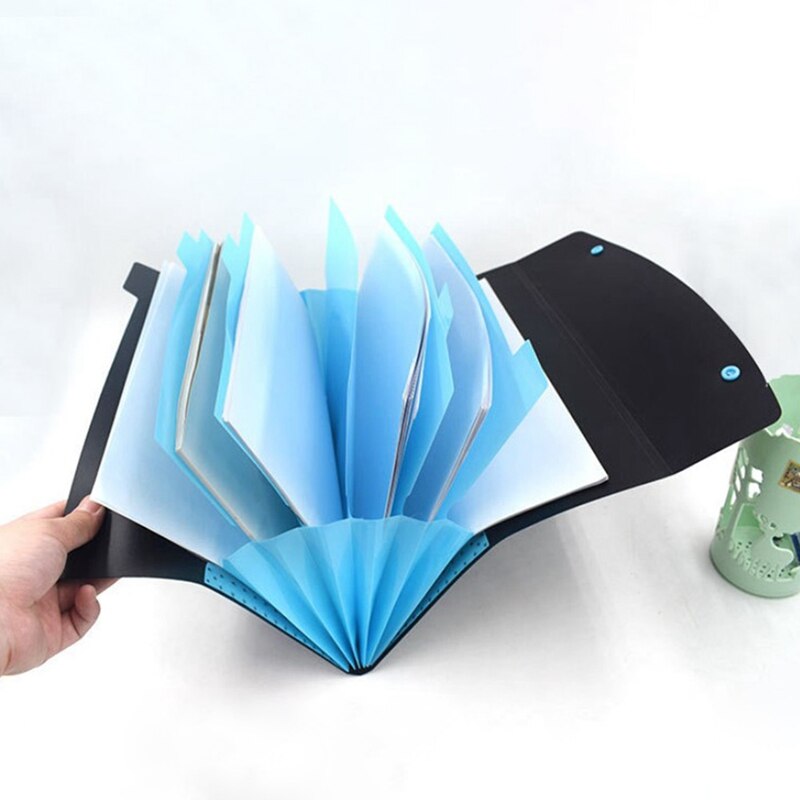 Ausbau Datei Ordner 5 Taschen Schwarz Akkordeon A4 Ordner Dokument Tasche Büro Schule Versorgung