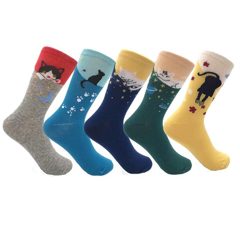 Karikatur Ebene katze weibliche socken damen Mitte-rohr baumwolle socken hersteller nette kawaii Schüler socken