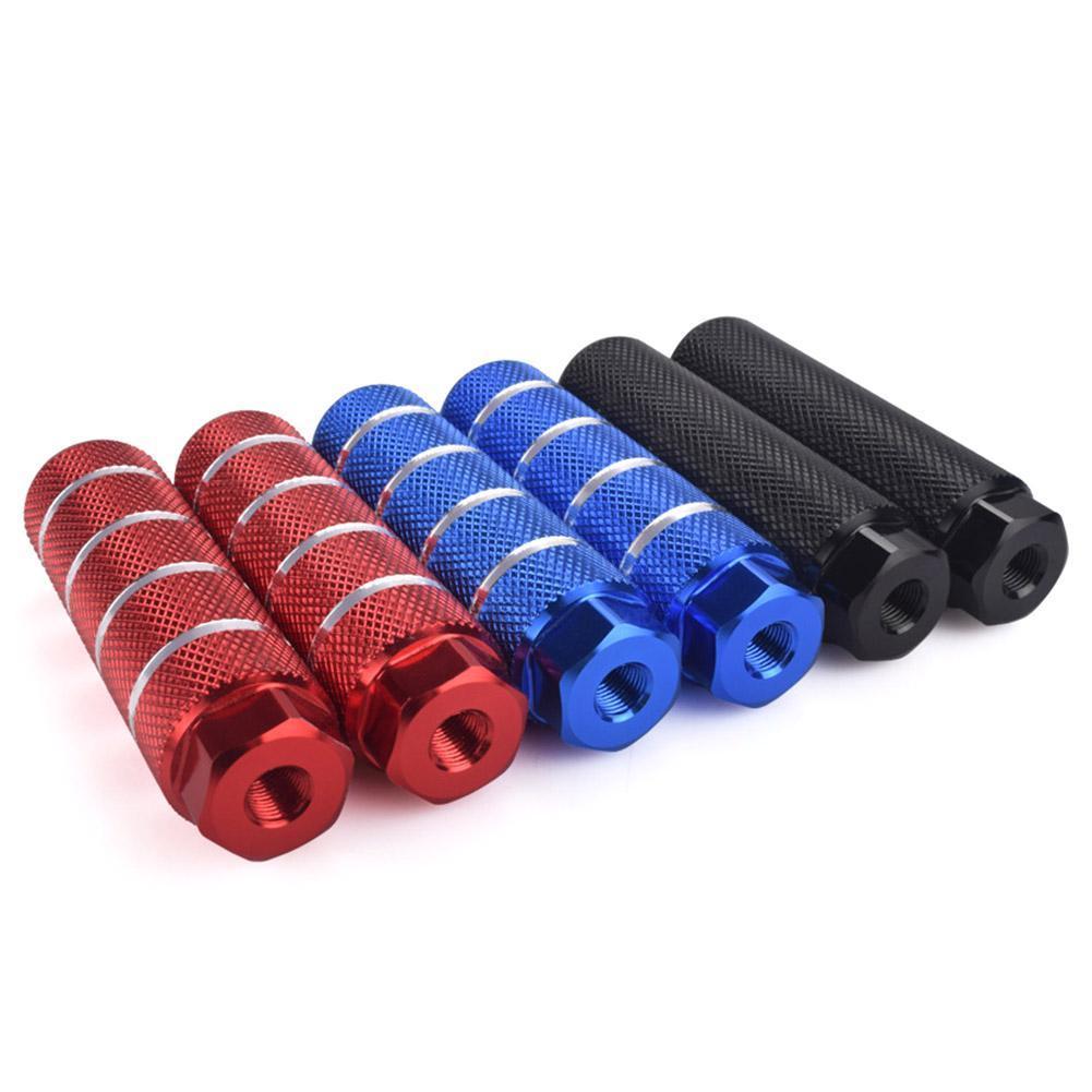 1 paar Fahrrad Beine MTB BMX Fahrrad Legierung Fuß Kunststück Heringe Zylinder Griff Hebel 3/8'' Fußstütze Achse passen N2Q7