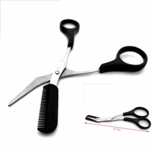 1PC Edelstahl Augenbraue Trimmer Pflege Wimpern Dünner Schere Kamm Gesicht Haar Schere Clip Kosmetik machen-hoch Werkzeug 12,8 cm