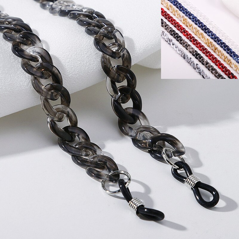 FishSheep Frauen Acryl Gläser Kette Anti-Unterhose Lesebrille Gurt Nacken Kette Halfter Brillen Schnübetreffend Schlüsselband 70cm
