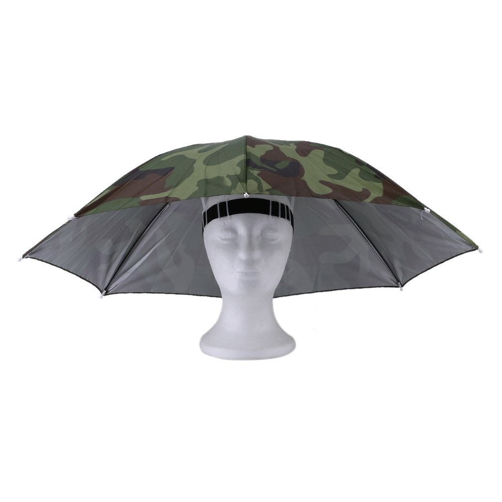 Tragbare draussen Sport 69cm Regenschirm Hütte Kappe Klapp Frauen Männer Regenschirm Angeln Wandern Golf Strand Headwear Freisprecheinrichtung Regenschirm