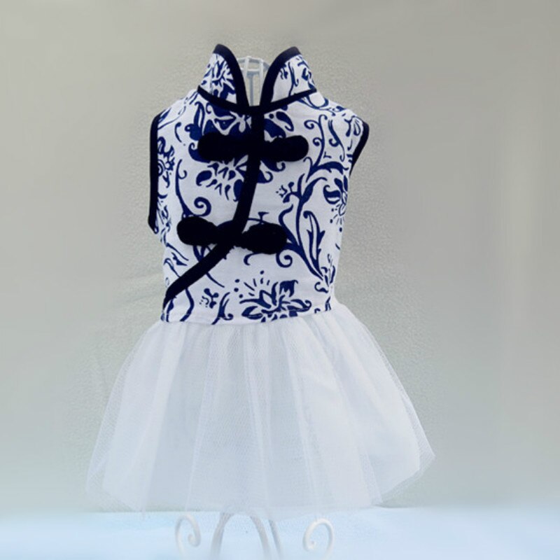 Chinesischen Stil Hund Kleidung Seetang Anzug Sommer Hund Kleid Katze Welpen Felsen Neue Jahr Haustier Bekleidung Outfit Kleine Hund Kostüm kleider