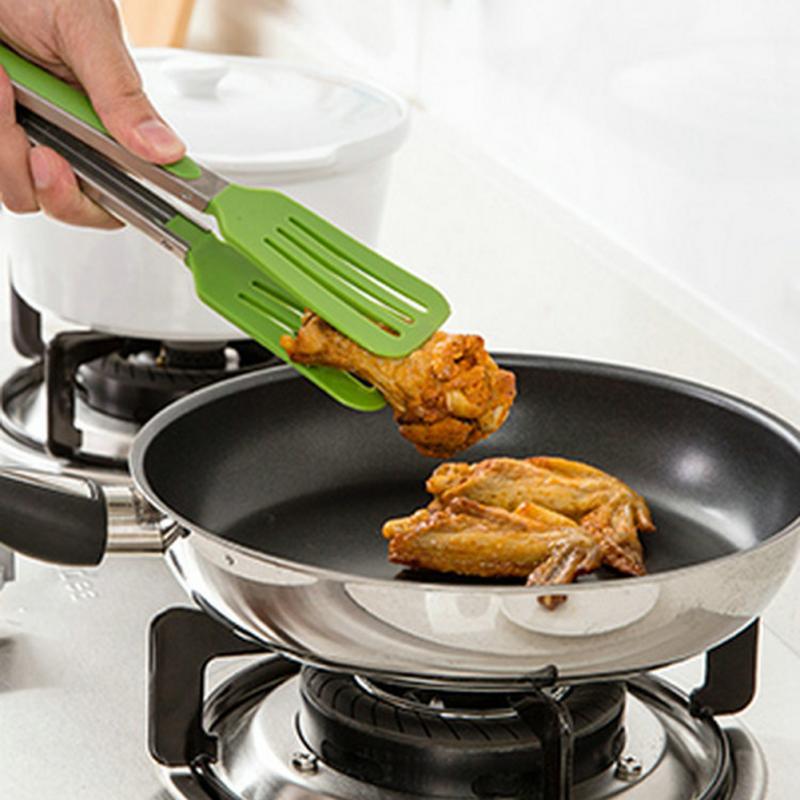 Lebensmittel Klasse Silikon Lebensmittel Tong Küche Zange Utensil Kochen Tong Clip Klemme Zubehör Salat Serviert BBQ Werkzeuge