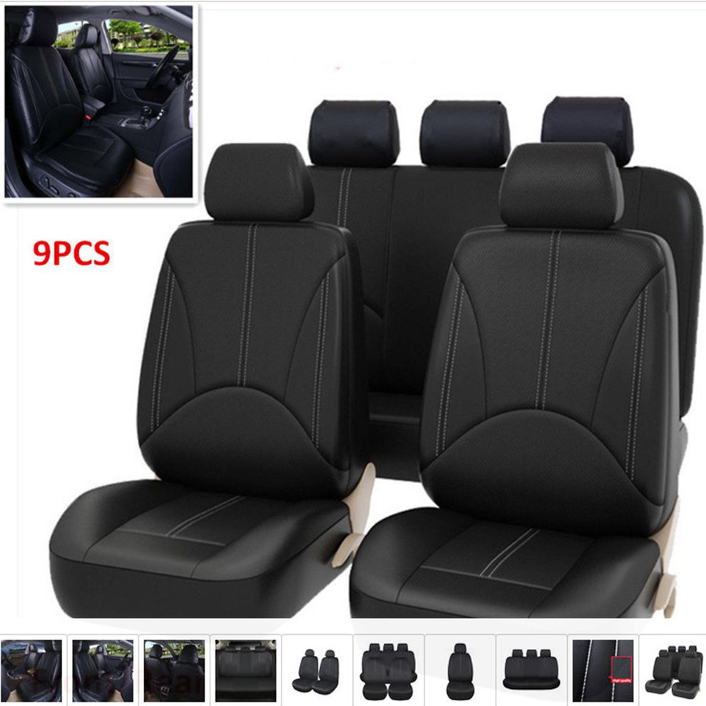 9 teile/satz PU Leder Auto Sitzbezüge Auto-Styling Staubdicht Sitz Protektoren Universal- Volle Sitzbezüge für Auto Autos heißer