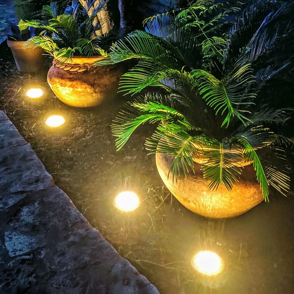 Wasserdichte Ich bin Freien Garten Landschaft Rasen Boden Lampe 10 LED Wasserdichte Solar- Boden Licht Garten Rasen Treppen Belag Begraben Lampe