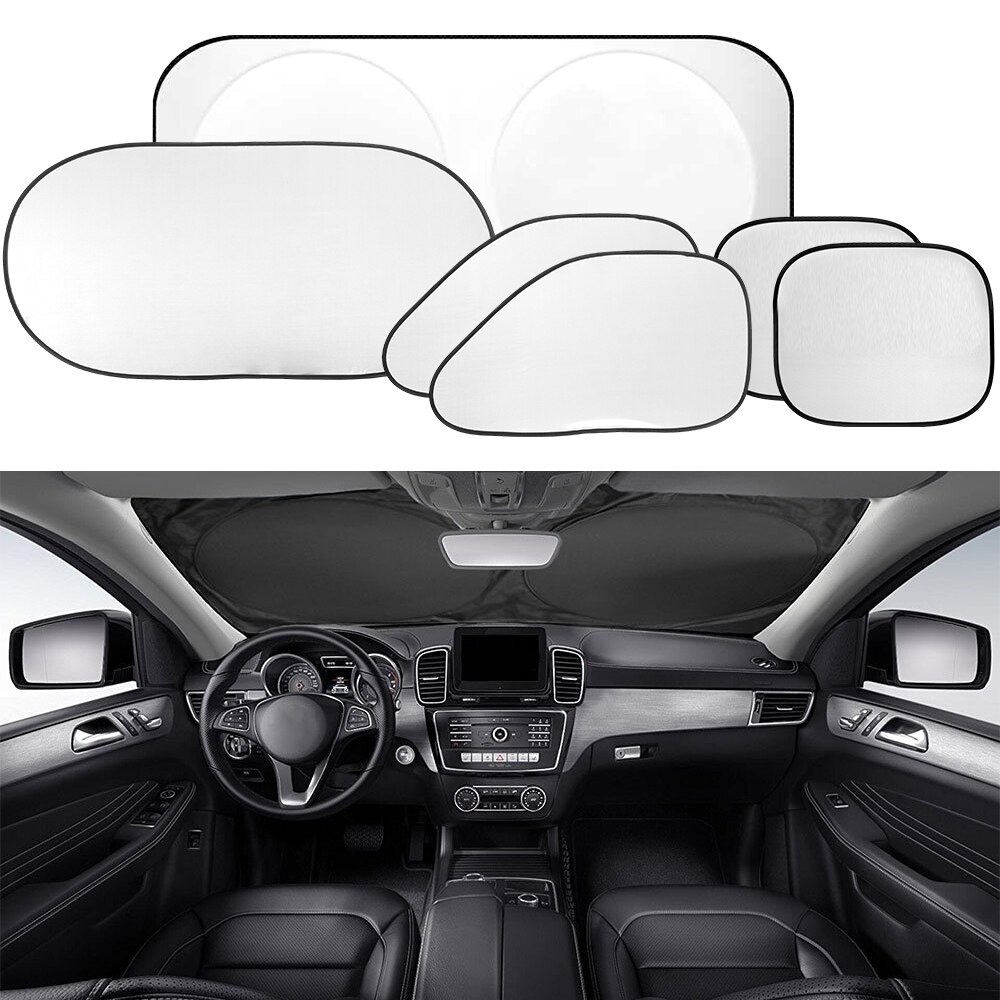 Auto Zubehör Auto Fenster Sonnenschutz Auto Windschutzscheibe Visier Abdeckung Block Frontscheibe Sonnenschutz UV Schützen Auto Fenster Film 6 teile/satz